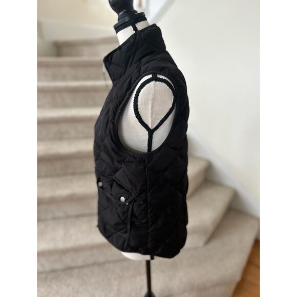 Woolrich Black Quilted Duck Down Fill Zip Up Vest - Picture 3 of 7